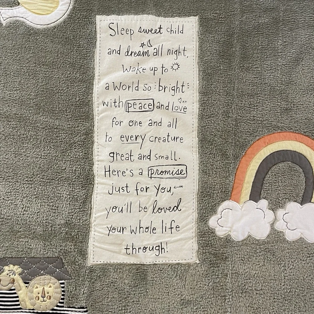 Demdaco Lift‎ the Spirit Blanket Baby Peace Rainbow
